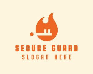 Fire Key Security logo design