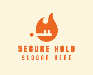 Fire Key Security logo design