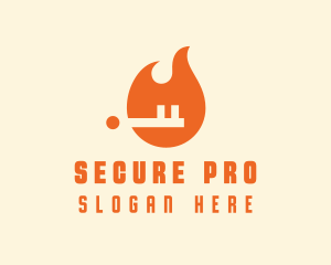 Fire Key Security logo design