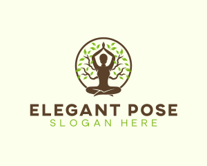 Tree Yoga Meditation logo design