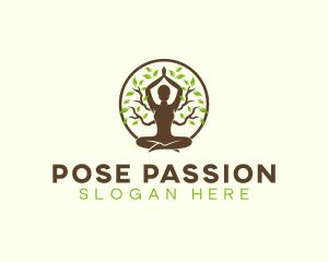 Tree Yoga Meditation logo design