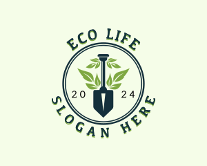 Eco Garden Shovel logo design