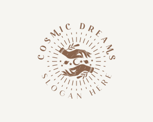 Cosmic Meditation Hand logo design