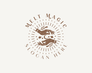 Cosmic Meditation Hand logo design