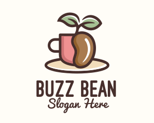 Coffee Bean Plant logo design