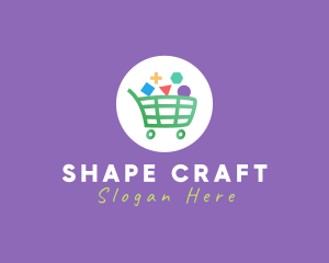 Geometric Grocery Cart logo