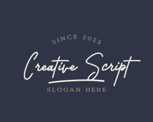 Stylish Script Company logo design