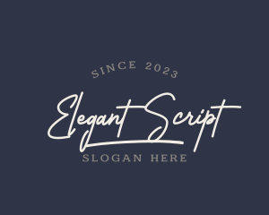 Stylish Script Company logo design