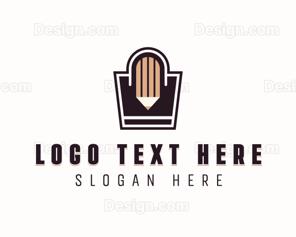 Pencil Shopping Bag Logo