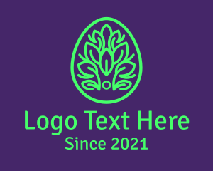 Green Plant Easter Egg logo