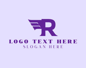 Wing Flight Letter R logo