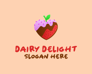 Love Strawberry Icing  logo design