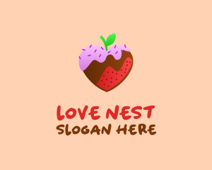 Love Strawberry Icing  logo design