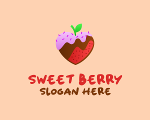 Love Strawberry Icing  logo design