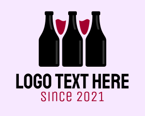 Wine Bottle Glass Liquor logo