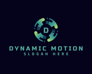 Artificial Intelligence Motion Business logo design