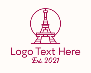 Minimalist Eiffel Tower logo