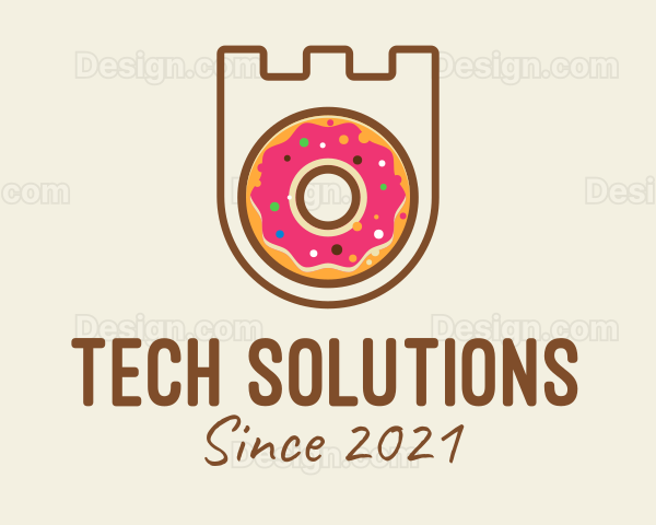 Donut Pastry Shield Logo