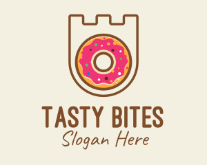 Donut Pastry Shield Logo