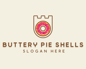 Donut Pastry Shield logo design