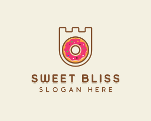 Donut Pastry Shield logo design