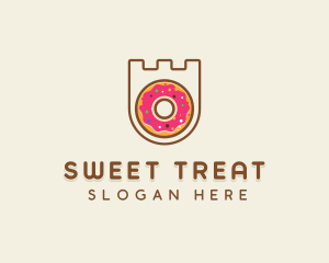 Donut Pastry Shield logo design