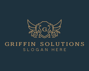 Griffin Crest Shield logo