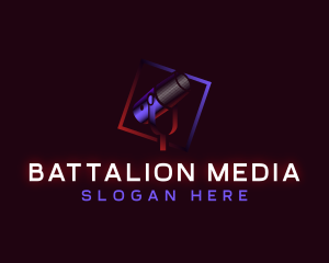 Podcast Media Broadcasting logo design