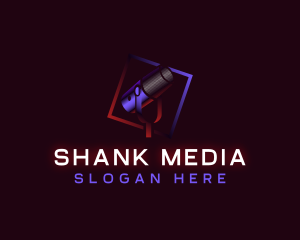 Podcast Media Broadcasting logo design