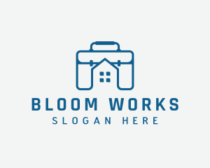 Work Briefcase Home logo design