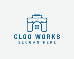 Work Briefcase Home logo design