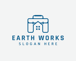 Work Briefcase Home logo design