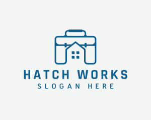 Work Briefcase Home logo design