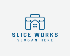 Work Briefcase Home logo design