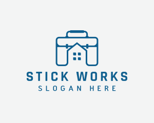 Work Briefcase Home logo design