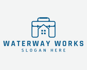 Work Briefcase Home logo design