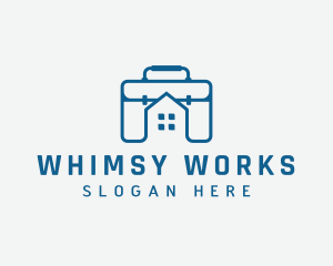 Work Briefcase Home logo design