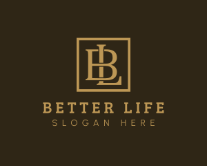 Luxury Elegant Letter BL logo design