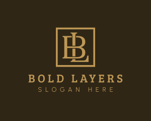 Luxury Elegant Letter BL logo design