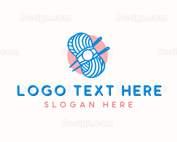 Knitting Yarn String Logo