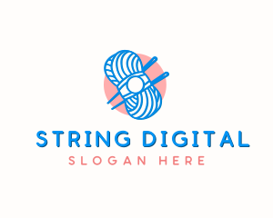 Knitting Yarn String logo design