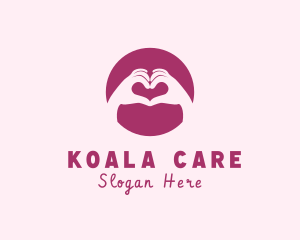 Care Hand Heart logo design