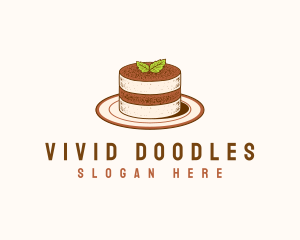 Tiramisu Pastry Cake Baking logo design