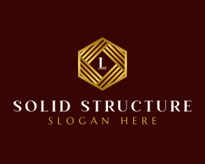 Luxury Hexagon Structure logo design