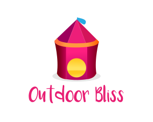 Pink Circus Tent logo design