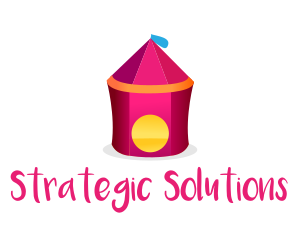 Pink Circus Tent logo design