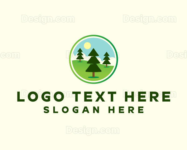 Pine Tree Wood Logo