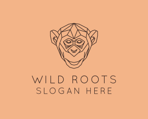 Monkey Wild Animal logo design