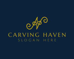 Ornate Luxury Cursive logo design