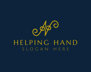 Ornate Luxury Cursive logo design